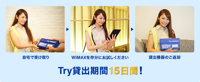 WiMAXを15日間無料お試し！「Try WiMAX」